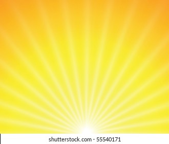 Vector Sun On Yellow Background Orange Stock Vector (Royalty Free ...