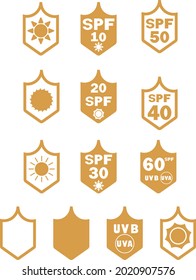 Vector of the sun protection collection