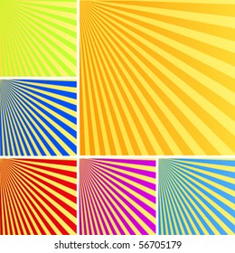 vector sun rays background in colors