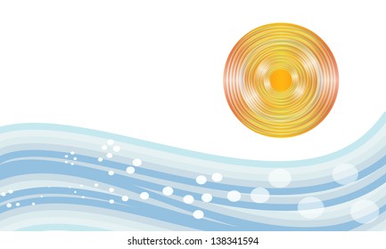 vector sun and sea