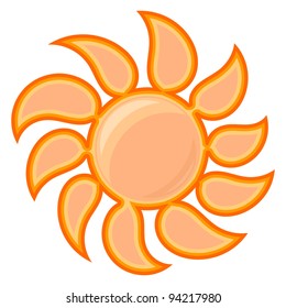 Vector sun sign