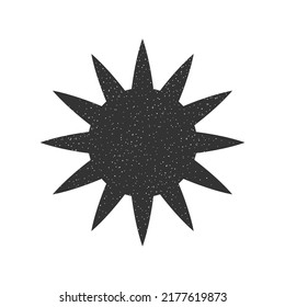 Vector sun sign on white background. Sun icon. Vector illustration in flat style