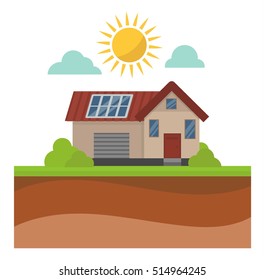 Vector sun solar energy icon