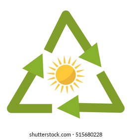 Vector sun solar energy icon