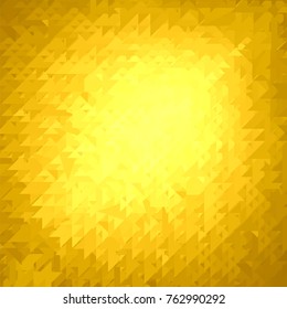 Vector Sun Summer Yellow Textured Background. Warm Sun Spring Polygonal Pattern
