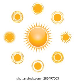 Vector sun symbol