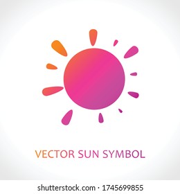 VECTOR SUN SYMBOL vector flat design.