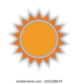 vector sun template shine sunrise summer shadow blend eps 10 pattern vector illustration isolated yellow line circle icon orange object colored 