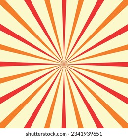 Vector sunburst background design with red and yellow