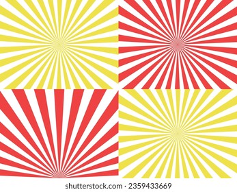  Vector Sunburst Background Material Set for Joyous Occasions