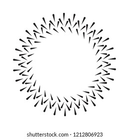 Vector sunburst circle. Sunburst frame. Burst shape. 