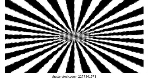 efecto semitono vectorial de ráfaga de sol, fondo abstracto vibrante popular