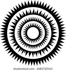 Ornamento del mandala del sunburst del Vector inspirado en estilo de la herencia balinesa, modelo decorativo geométrico abstracto para el uso creativo del diseño