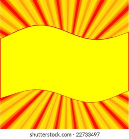 Vector Sunburst On Banner Copyspace