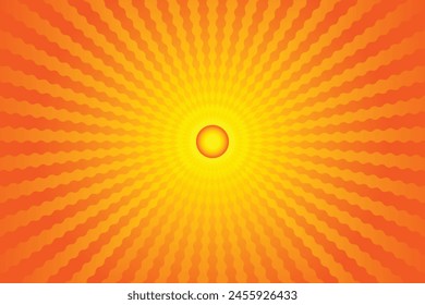 Vector Sunburst Pattern Background for Summer Banner