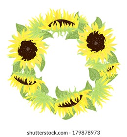 Vector sunflower.