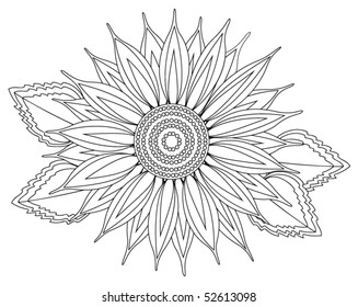 vector sunflower silhouette