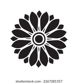 Juego de siluetas de girasoles vectoriales, decorado Art, Black and White Floral, clipart de verano girasol
