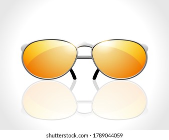 Vector sunglass isolated on white background.
