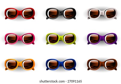 Vector sunglasses in 9 color