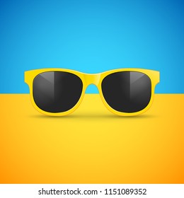 Vector sunglasses. Eyeglasses hipster fashion illustration for summer.