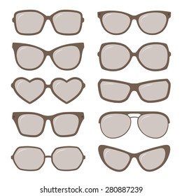 Vector sunglasses, glasses set