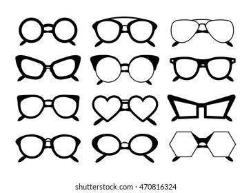 Vector Sunglasses icon set