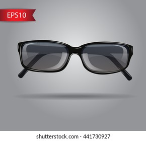 Vector sunglasses. Realistic image of glasses. Object for design.
