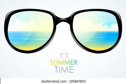 vector sunglasses with reflection