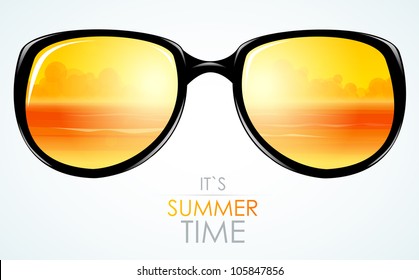 vector sunglasses with reflection