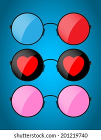 vector sunglasses set