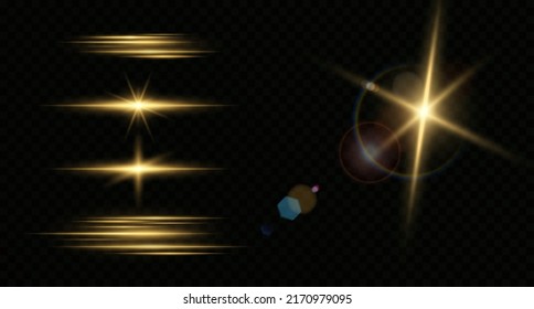 Vector. Sunlight. special lens flare effect. Light effect.Bright sun.