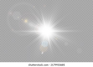 Vector. Sunlight. special lens flare effect. Light effect.Bright sun.
