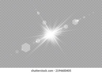 Vector. Sunlight. special lens flare effect. Light effect.Bright sun.