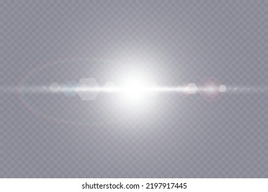 Vector. Sunlight. special lens flare effect. Light effect.Bright sun.