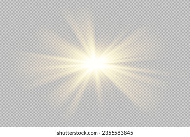 Efecto de luz especial de lente de luz solar vectorial. Ilustración vectorial libre de regalías de acciones. PNG	
