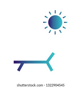  Vector Sunny Beach Icon
