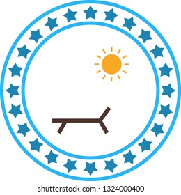  Vector Sunny Beach Icon

