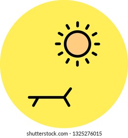  Vector Sunny Beach Icon