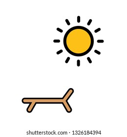  Vector Sunny Beach Icon