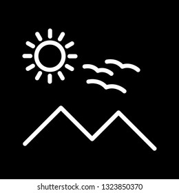  Vector Sunny Mounatin Icon
