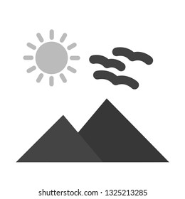  Vector Sunny Mounatin Icon