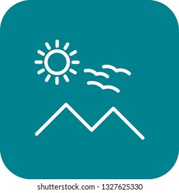  Vector Sunny Mounatin Icon