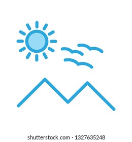  Vector Sunny Mounatin Icon