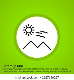  Vector Sunny Mounatin Icon