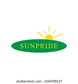 Vector sunpride logo design illustration