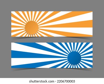 Vector sunrise abstract background banner template business and marketing copy space for advert, website, poster, media design small shadow grey background