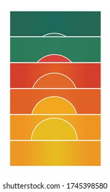 Vector Sunrise abstract landscape background. 