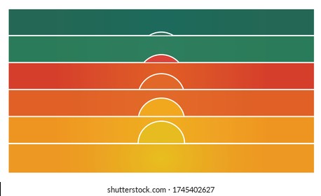 Vector Sunrise abstract landscape background. 