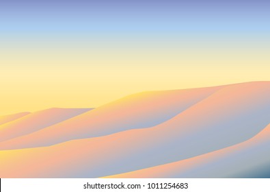 Vector sunrise landscape background illustration with trendy candy colors. will be good for greeting cards, invitations, lettering, bussiness e-mail design and etc.
